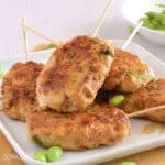 Gluten free chicken meatballs with tofu.