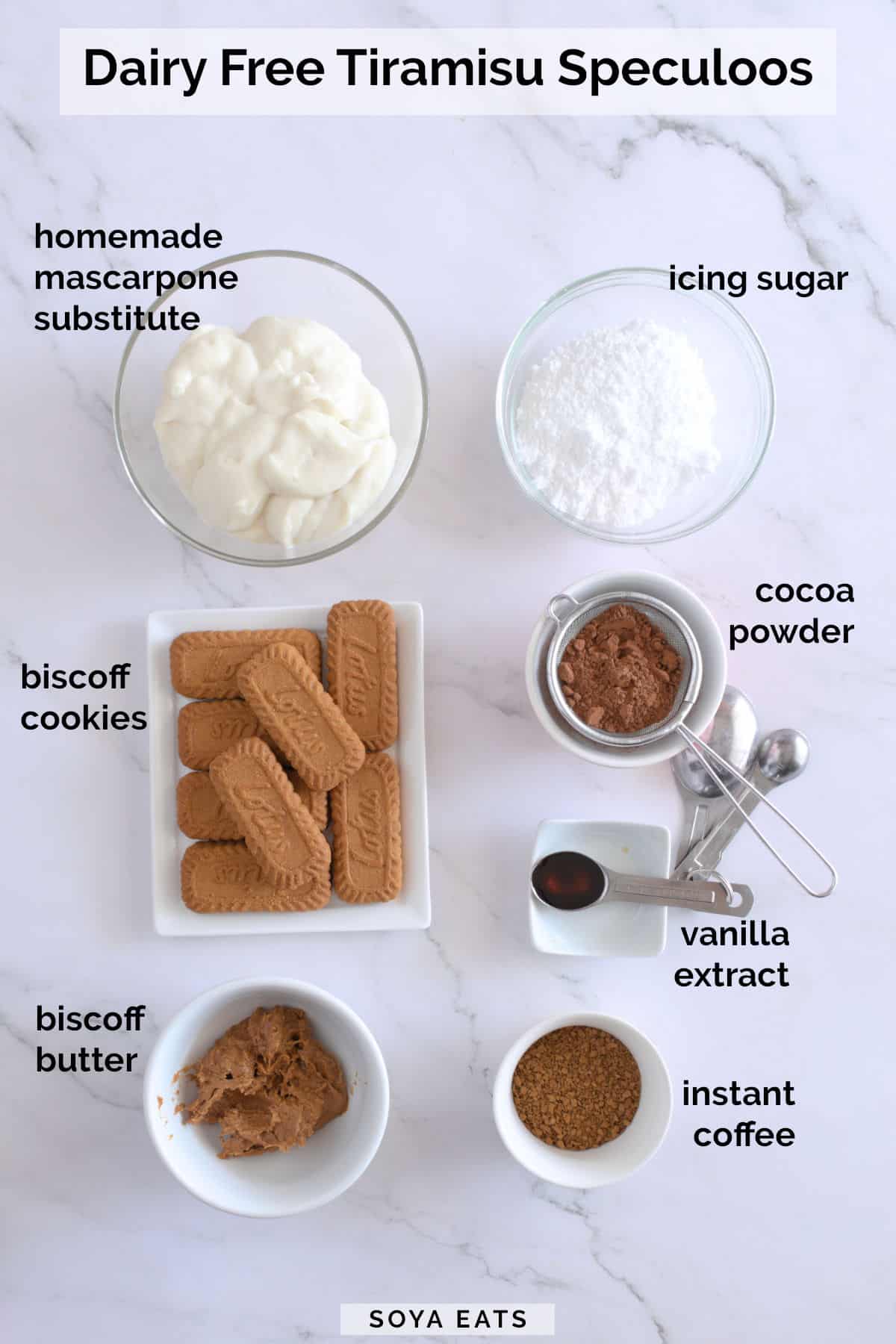 Image of ingredients needed to make tiramisu speculoos.
