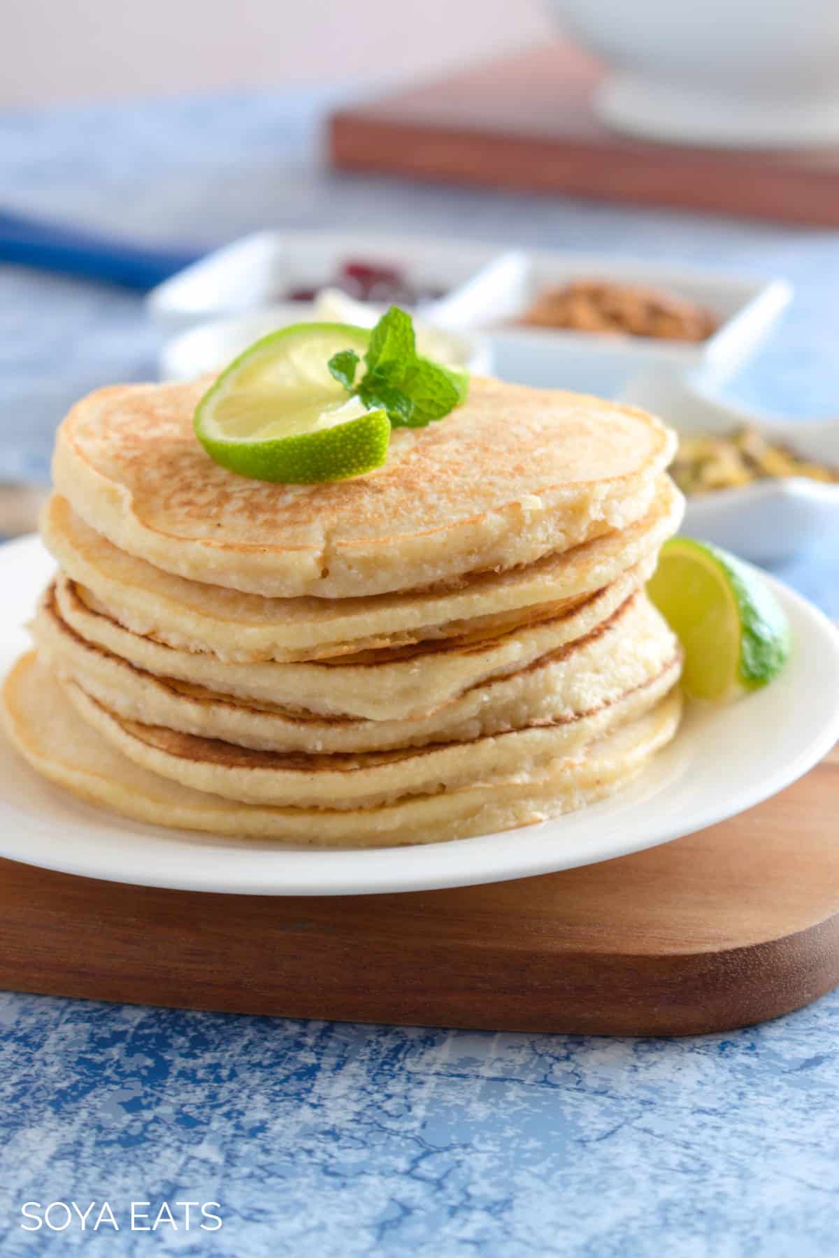 A stack of okara pancakes.