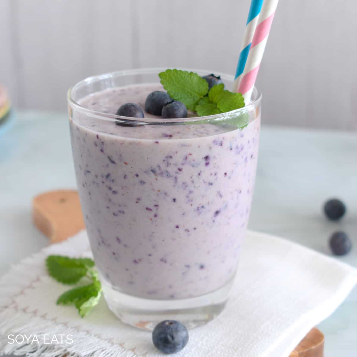 Blueberry smoothie.