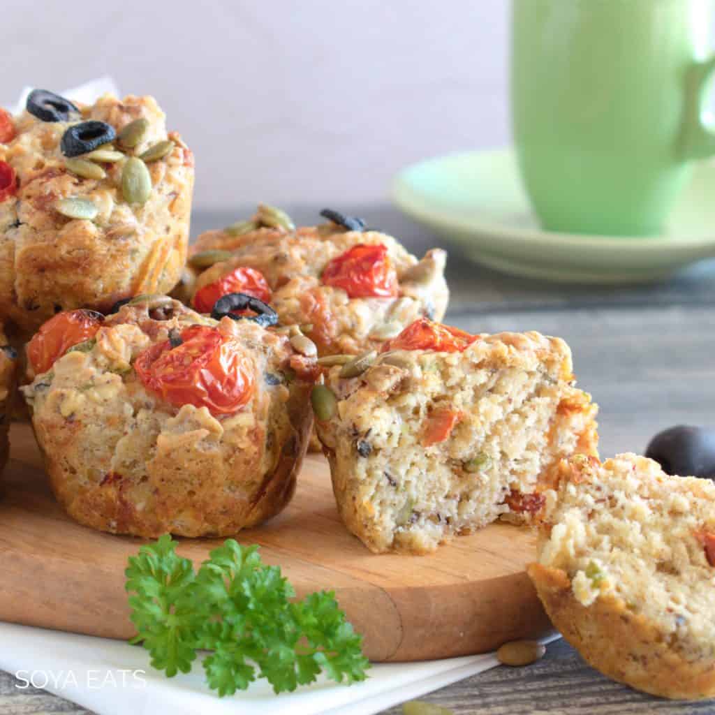 Savory Vegan Muffins With Sundried Tomatoes Soya Eats